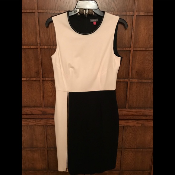 EUC CLASSY CATHERINE MALANDRINO CREAM/BLK DRESS. - Picture 2 of 5